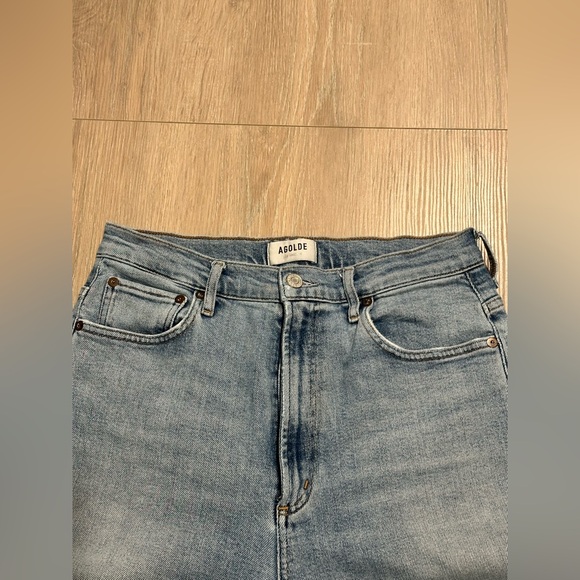 AGOLDE Pinch Waist High Rise Straight Jeans Size 29 Light Wash - Picture 5 of 10